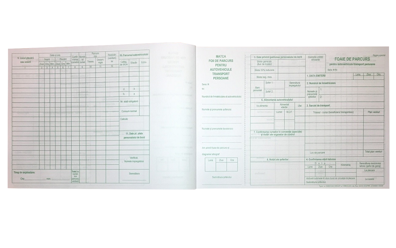 FOI PARCURS TRANSPORT PERSOANE A4 100 FILE